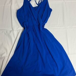Chic Cotton Royal Blue Midi Dress sz M